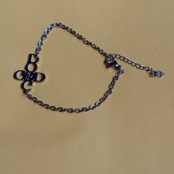 Jewelry - Silver Chain Bracelet with Logo Charm